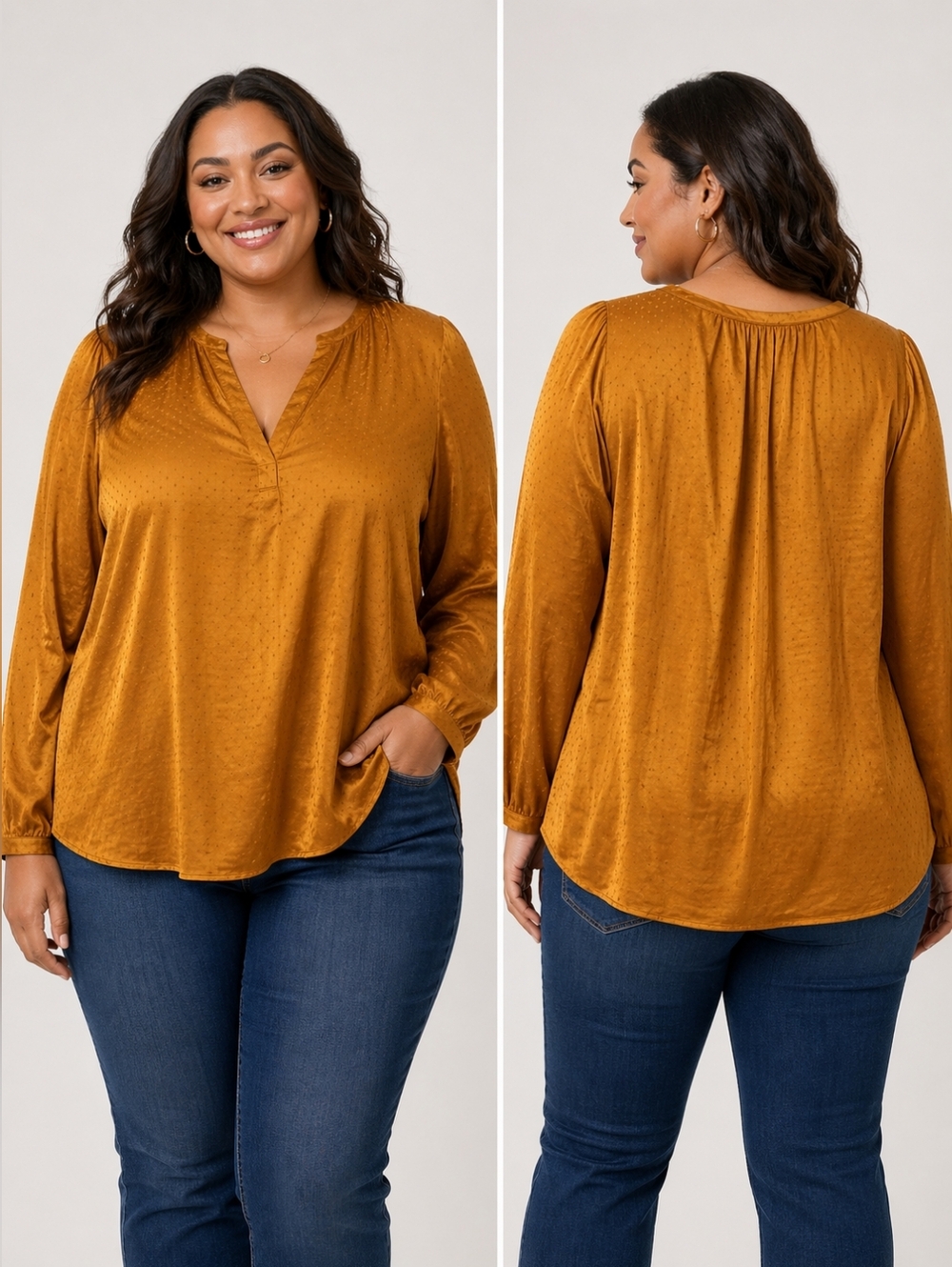 Skies Are Blue V-Neck Blouse